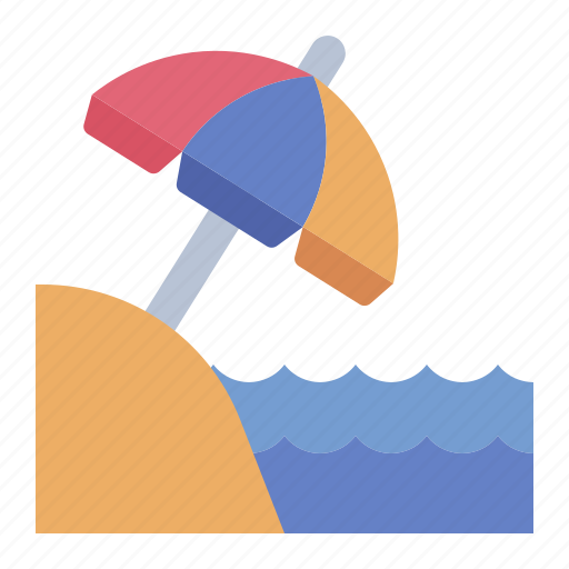 Beach, umbrella, ocean, sea, nature, landscape, scene icon - Download on Iconfinder