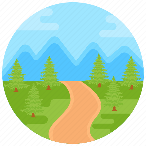 Landscape, nature, countryside, pathway, greenery icon - Download on Iconfinder