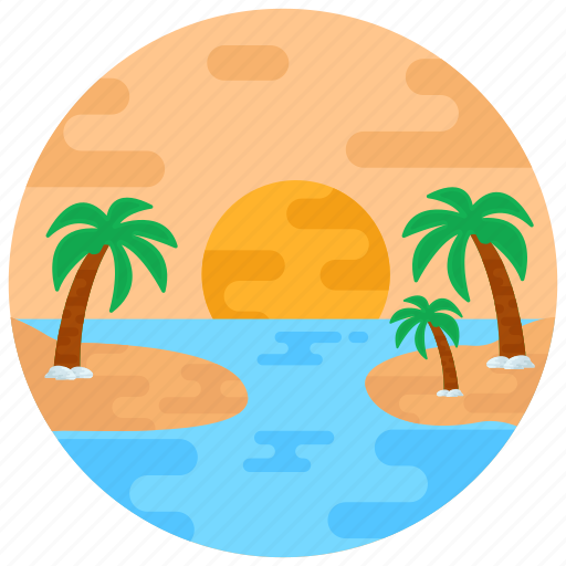 Island, beach, tropical place, river, sea side icon - Download on Iconfinder