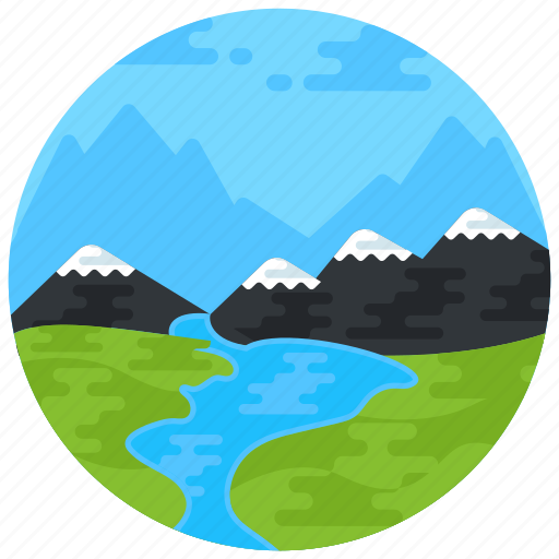 Landscape, hill station, scenery, hilly place, lake icon - Download on Iconfinder