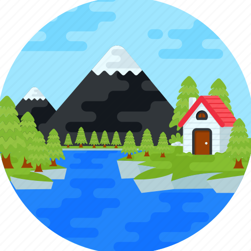 Landscape, hill station, scenery, hilly place, landform scenery icon - Download on Iconfinder