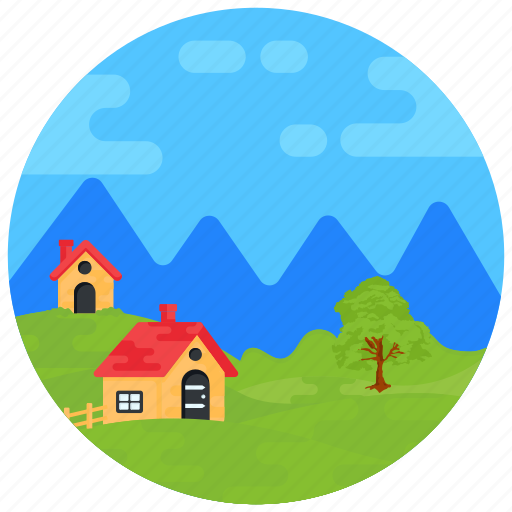 Farmhouses, huts, nature, landscape, scenery icon - Download on Iconfinder