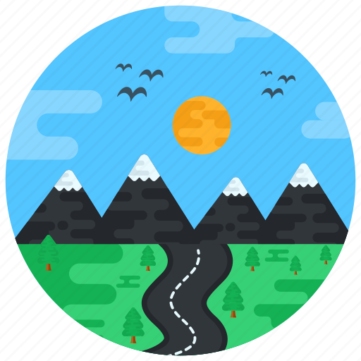 Landscape, hill station, scenery, hilly place, nature icon - Download on Iconfinder