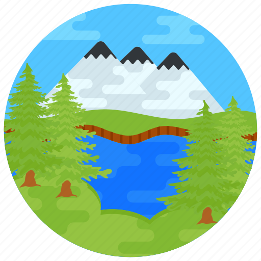Scenery, nature, countryside, lake, hill station icon - Download on Iconfinder