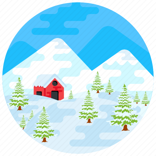 Winter, landscape, house, winter landscape, snowy house icon - Download on Iconfinder