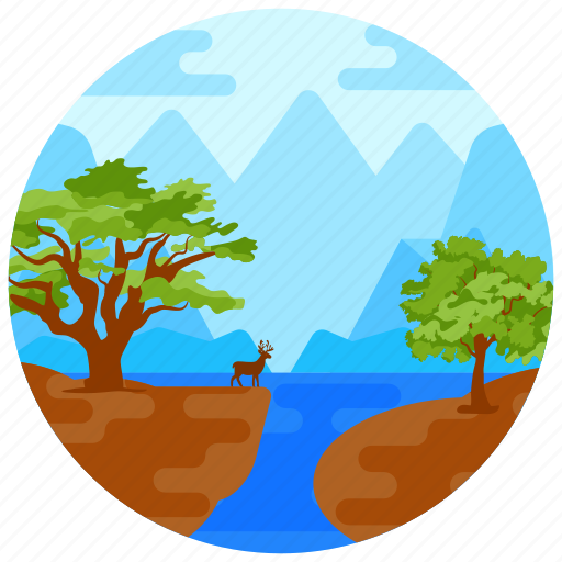 Scenery, nature, river, riverside, riverscape icon - Download on Iconfinder