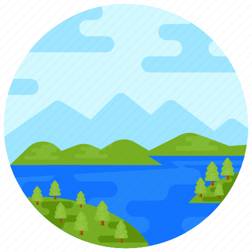 River, lake, beach, landscape, nature icon - Download on Iconfinder