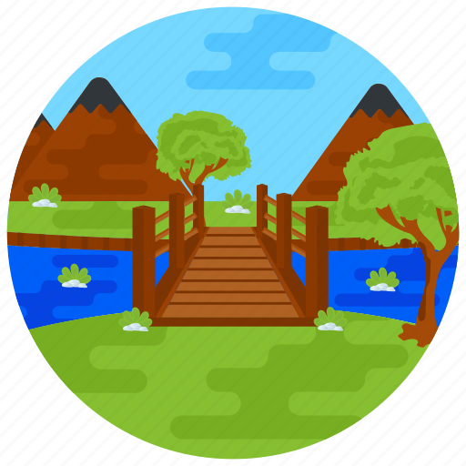 Scenery, nature, velly, river, landforms icon - Download on Iconfinder