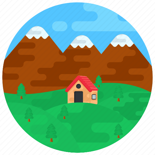 Scenery, rural area, countryside, village, landforms icon - Download on Iconfinder