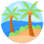 palm tree, landscape, nature, love, island, beach, romantic place 