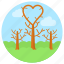 tree, heart, nature, love, landscape, heart pattern, beautiful 
