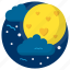 moon, night, weather, clouds, climate, love, landscape 