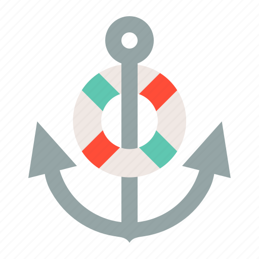 Anchor, life ring, nautical, sea, stop icon - Download on Iconfinder