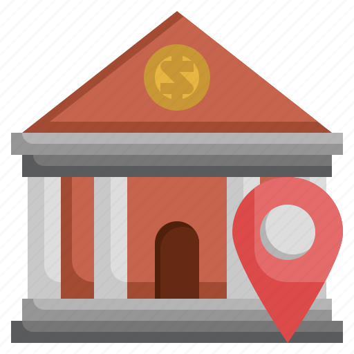 Navigation, bank, location, maps, pin, map, marker icon - Download on Iconfinder