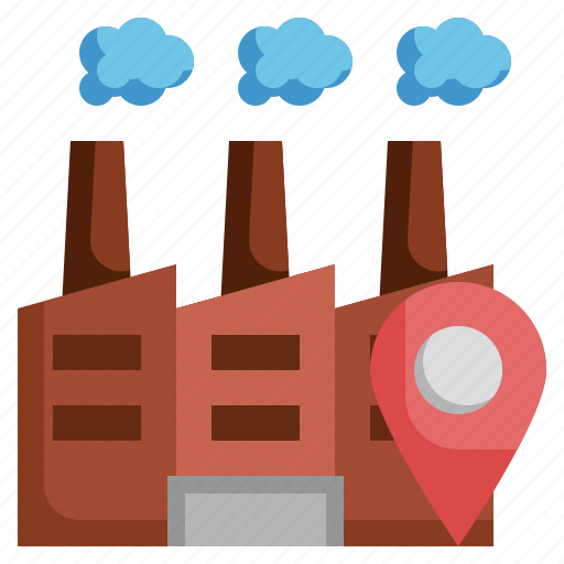 Navigation, factory, location, pin, map, marker, security icon - Download on Iconfinder