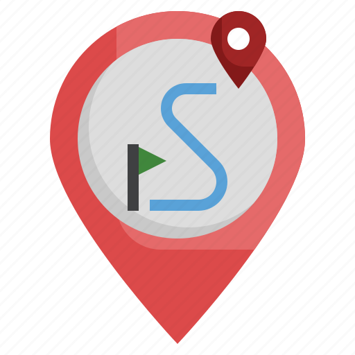 Navigation, route, start, finish, location, map, pointer icon - Download on Iconfinder