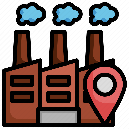 Navigation, factory, location, pin, map, marker, security icon - Download on Iconfinder