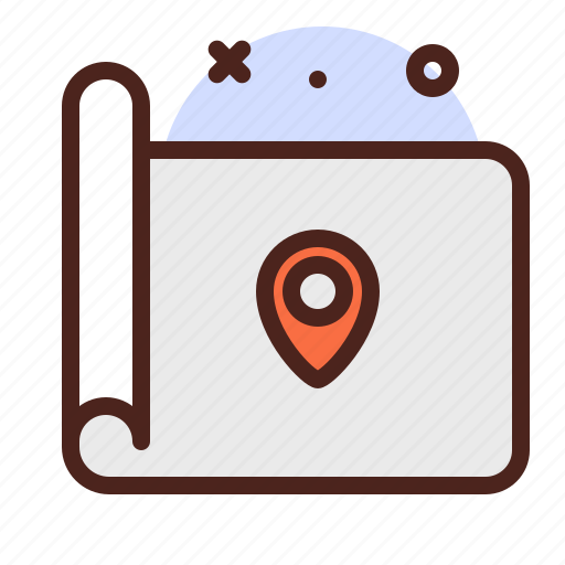 Scroll, map, gps, location icon - Download on Iconfinder