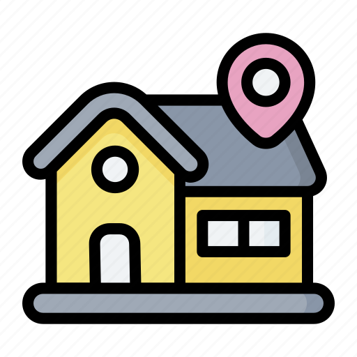 Architecture, estate, house, location, map icon - Download on Iconfinder