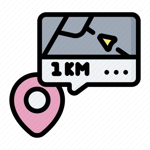 Distance, location, shopping, direction, gps icon - Download on Iconfinder