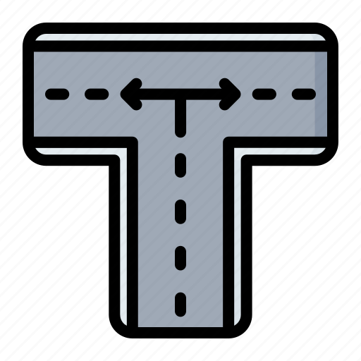 T, junction, arrow, arrows, three icon - Download on Iconfinder