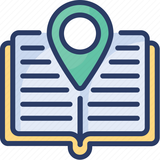 Book, education, learning, library, location, position, store icon - Download on Iconfinder