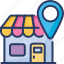 direction, location, map, market, place, shop, store 