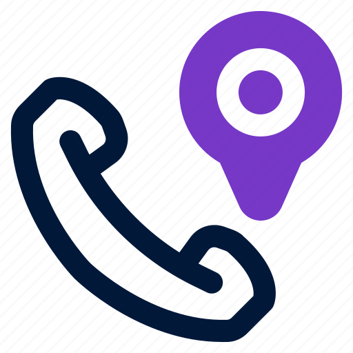 Call, map, pin, location, phone icon - Download on Iconfinder