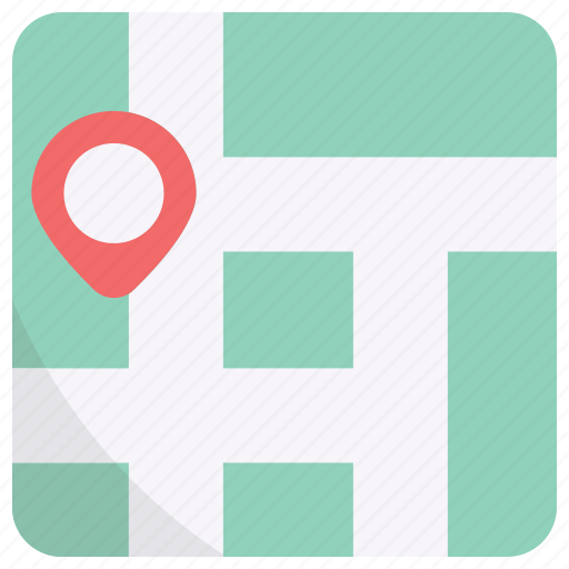 Map, navigation, location, direction, gps, place, location-pin icon - Download on Iconfinder