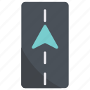 road, navigation, arrow, direction, location, gps, map, route