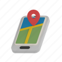 mobile, maps, marker, navigation, device, location, gps