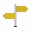 sign, arrow, navigation, right, left, location, pin