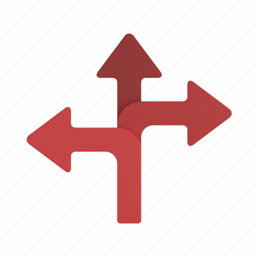 Turn, arrow, sign, navigation, right, left, up icon - Download on Iconfinder