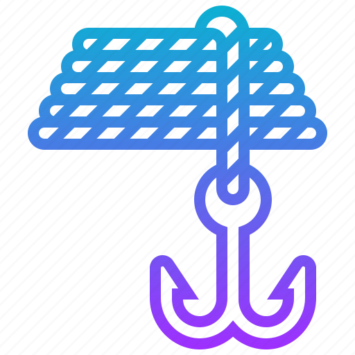 Anchor, hook, line, rope icon - Download on Iconfinder