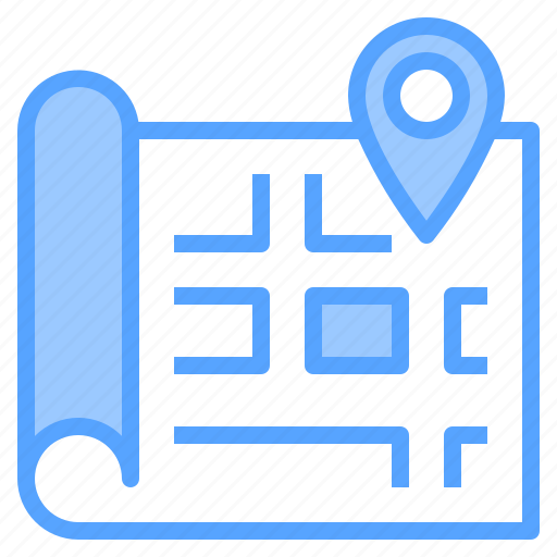 Direction, location, map, navigation, pin, route, travel icon - Download on Iconfinder