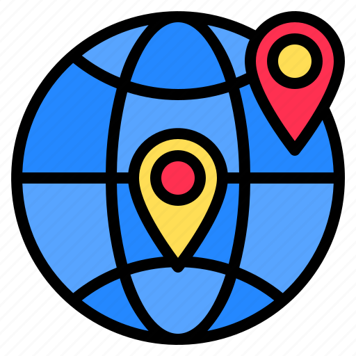 Direction, earth, location, map, navigation, route, travel icon - Download on Iconfinder