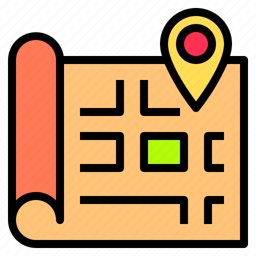 Direction, lifestyle, location, map, navigation, route, travel icon - Download on Iconfinder