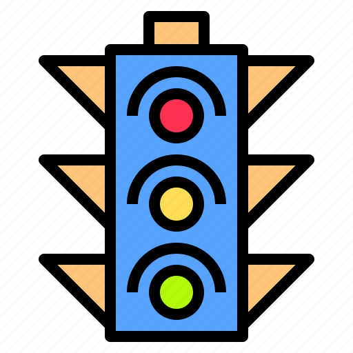 Direction, location, map, navigation, route, trafficlight, travel icon - Download on Iconfinder