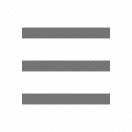 Equal, material, menu, navigation, three stripe icon - Download on Iconfinder