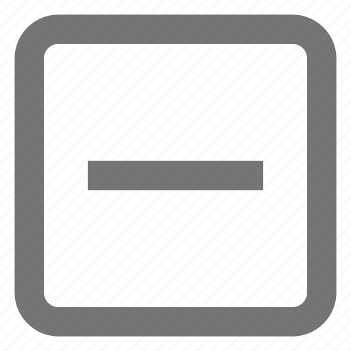 Box, close, line, material, minus, remove, square icon - Download on Iconfinder