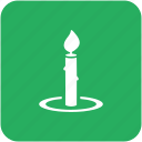 candle, candlestick, chamberstick, green