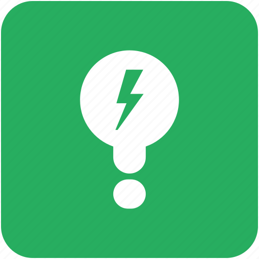 Bulb, electric, green, lamp, light, lighting, shock icon - Download on Iconfinder