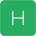 green, h, key, keyboard, letter