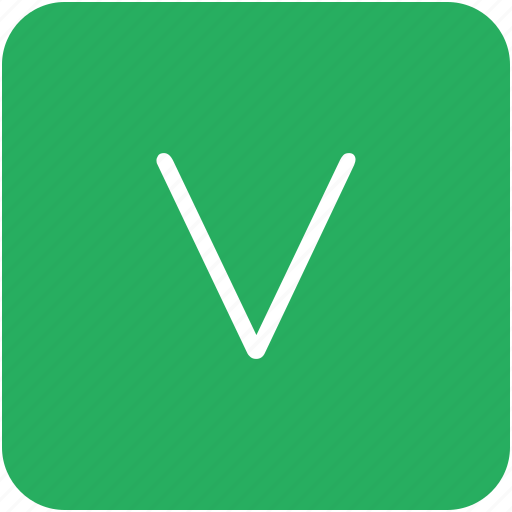 Green, key, keyboard, letter, v icon - Download on Iconfinder