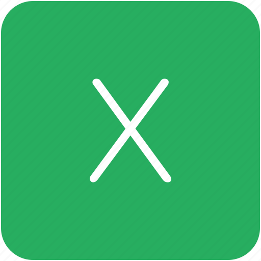 Green, key, keyboard, letter, x icon - Download on Iconfinder