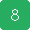 eight, green, keyboard, number