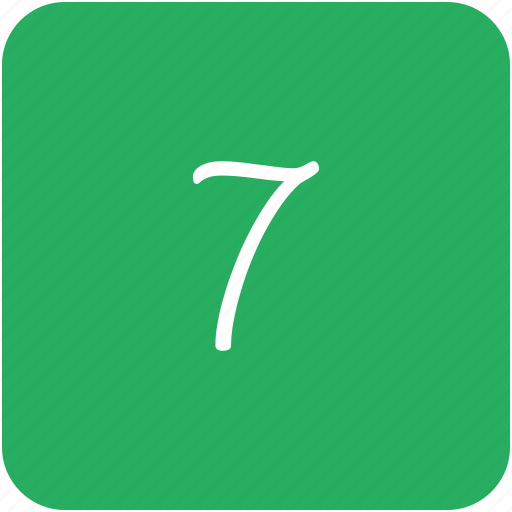 Green, keyboard, number, seven, 7 icon - Download on Iconfinder