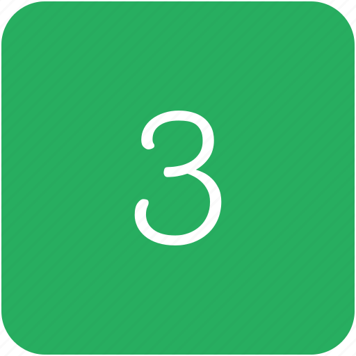 Green, keyboard, number, three icon - Download on Iconfinder