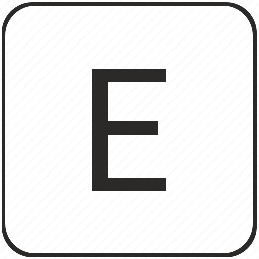 Alphabet, e, keyboard, latin, uppercase, virtual icon - Download on Iconfinder