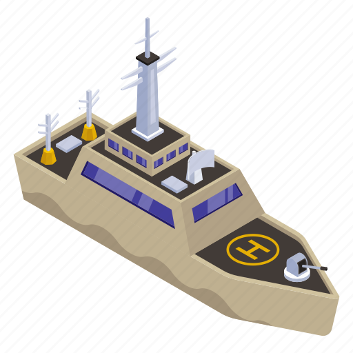 Warship, battleship, military ship, military boat, navy destroyer icon - Download on Iconfinder